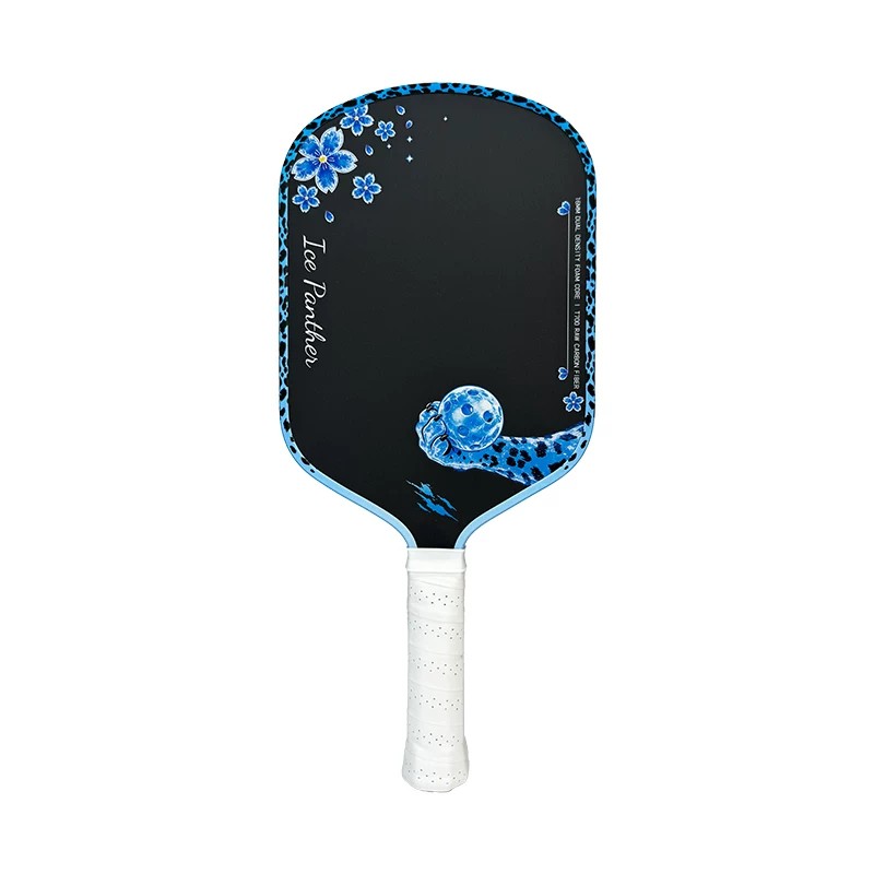 Pala De Pickleball Sakura Con Estampado De Leopardo Fibra De Carbono T700 Core De Cera PP Para Entrenamiento Y Competencias