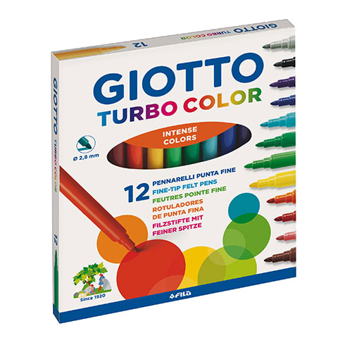 Giotto - Estuche 12 rotuladores turbo color giotto f416000