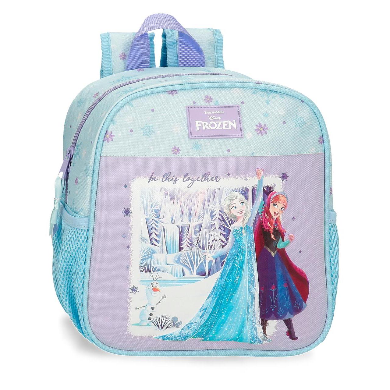 Mochila escolar adaptable a carro Frozen in this together 23x25x10cm Lila