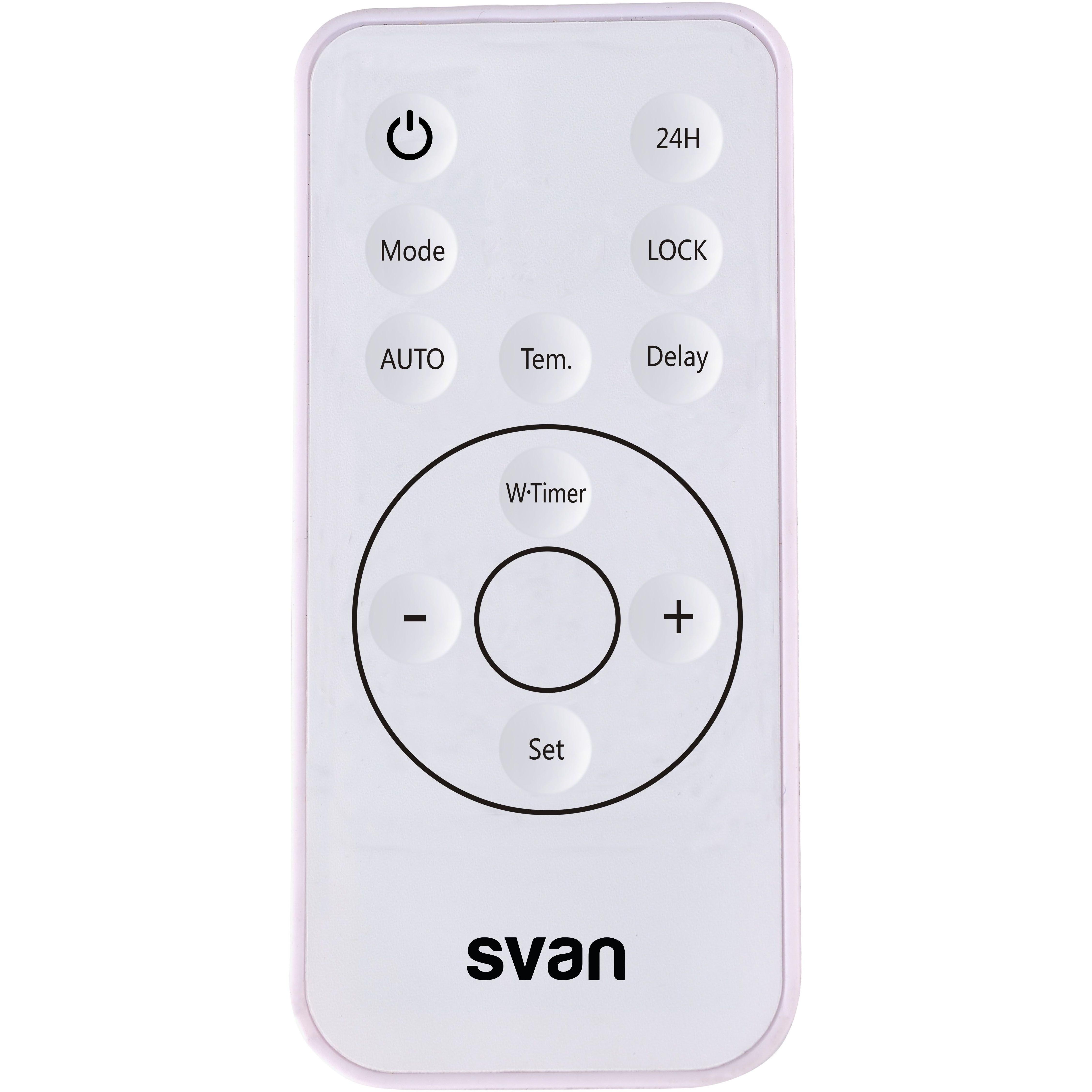 Svan - Termoventilador SCES2000D de 2000 W con sistema PTC, silencioso a 35 dB para habitaciones hasta 25 m², color blanco