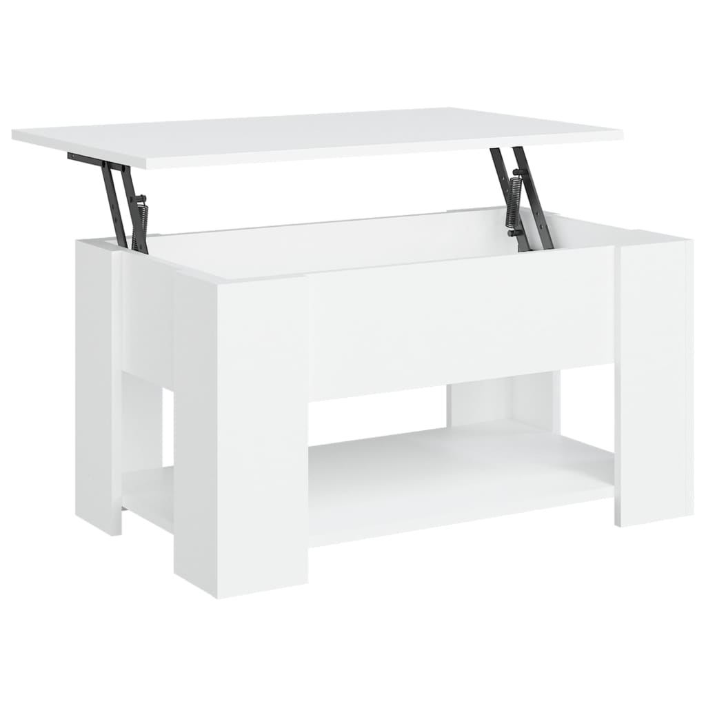 Vidaxl Mesa de Centro de Madera de Ingeniería 79x49x41 Cm Blanco