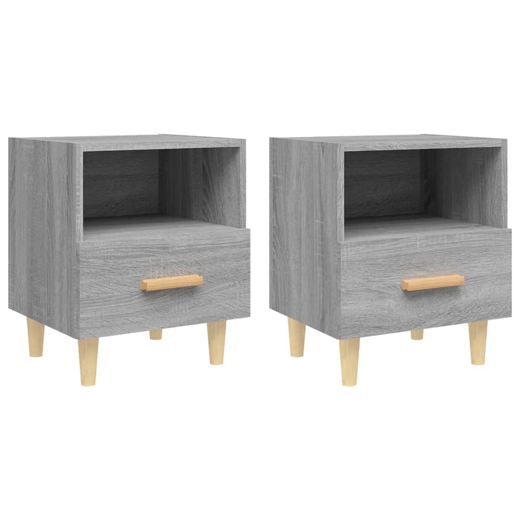 Vidaxl Mesitas de Noche 40x35x47 Cm Blancas Set 2 Unidades - Estilo Escandinavo