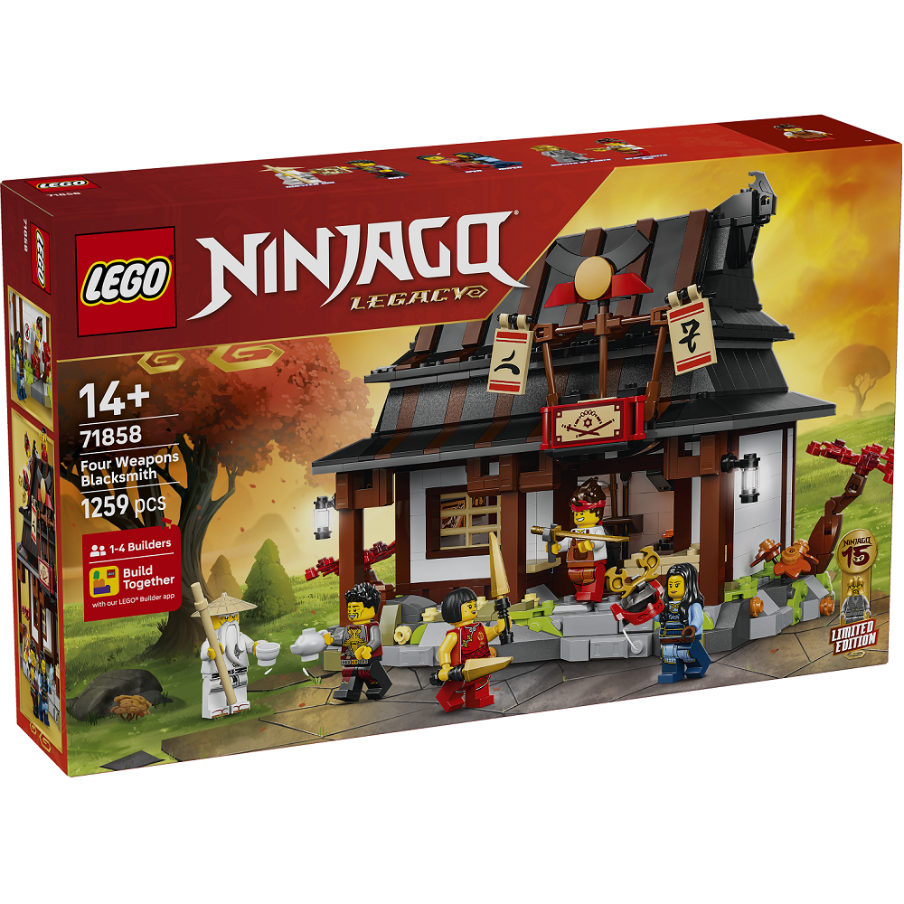 LEGO NINJAGO: HERRERÍA CUATRO ARMAS (15 ANIVERSARIO), 71858, TIENDA CON LICENCIA OFICIAL, ENVÍO 24-48H PENÍNSULA, JUGUETES, BRICKS, PIEZAS, LADRILLOS, BLOQUES DE CONSTRUCCIÓN, 100% ORIGINAL, CASA