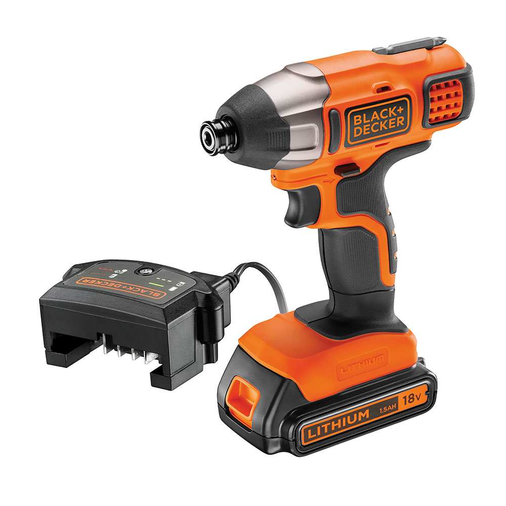 Black+Decker Taladradora de Impacto Inalámbrica 18v 1/4" - BDCIM18D1A-QW