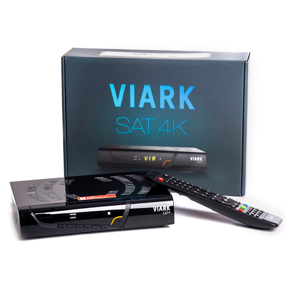 Viark - Viark SAT 4K y Viark SAT Receptor Satélite decodificador con Wifi, estable, multistream UHD DVB-S2X y H.265, lector de tarjetas CA, USB, RCA, puerto Ethernet, PVR, DLNA, FTP, FTA, Youtube, actualizable por internet, 2 modelos diferentes en la misma ficha