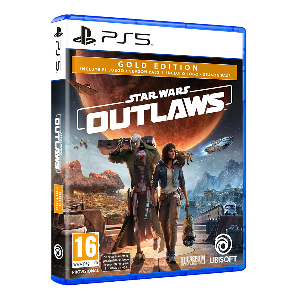 Star Wars Outlaws (Edición Gold) PS5 - PlayStation - Pack de Bonificación Corredera de Kessel, Juega 3 días antes, Incluye 2 Packs de DLCs de la Historia - Lanzamiento 27/8