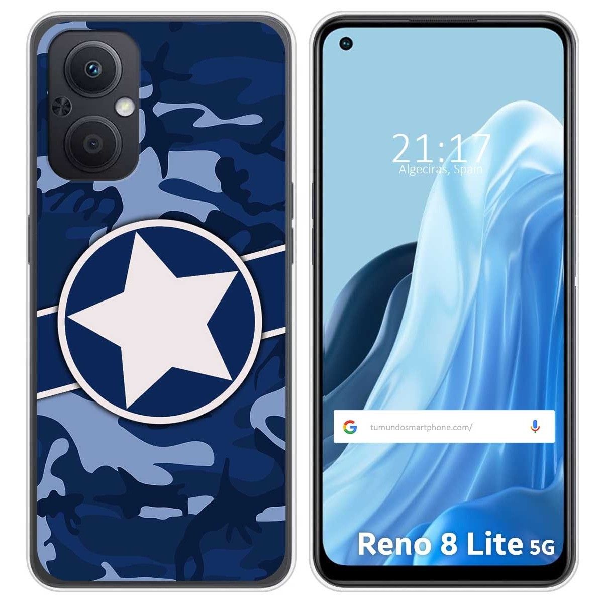 Funda Silicona para Oppo Reno 8 Lite 5G diseño Camuflaje 03 Dibujos
