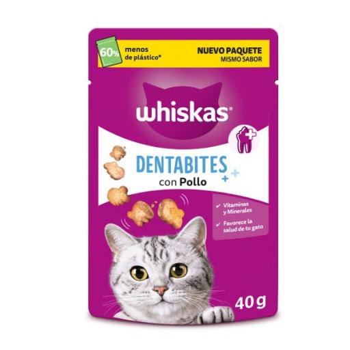 Whiskas Dentabites Snacks para la Higiene Oral en Gatos (Gatos , Snacks , Higiene dental) - 40 GR