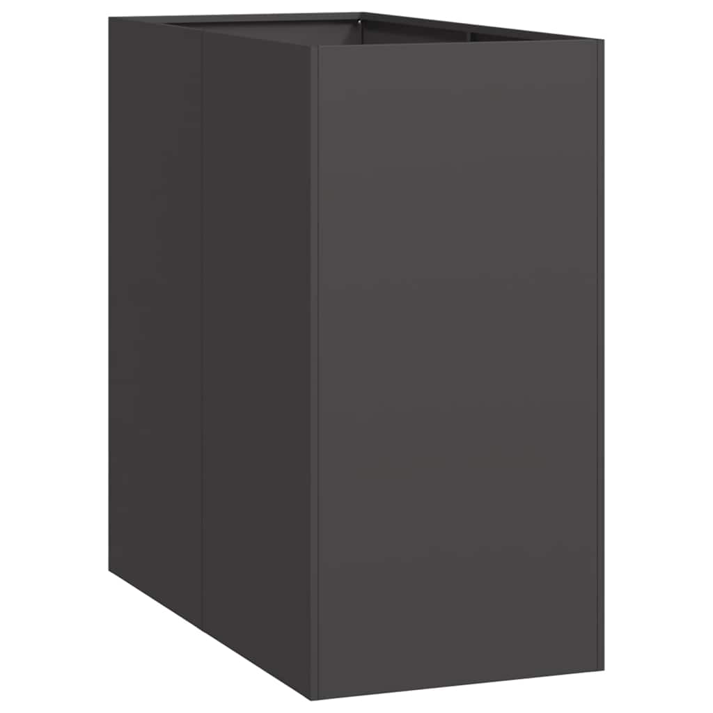 vidaXL Jardinera acero negro 40x80x80 cm