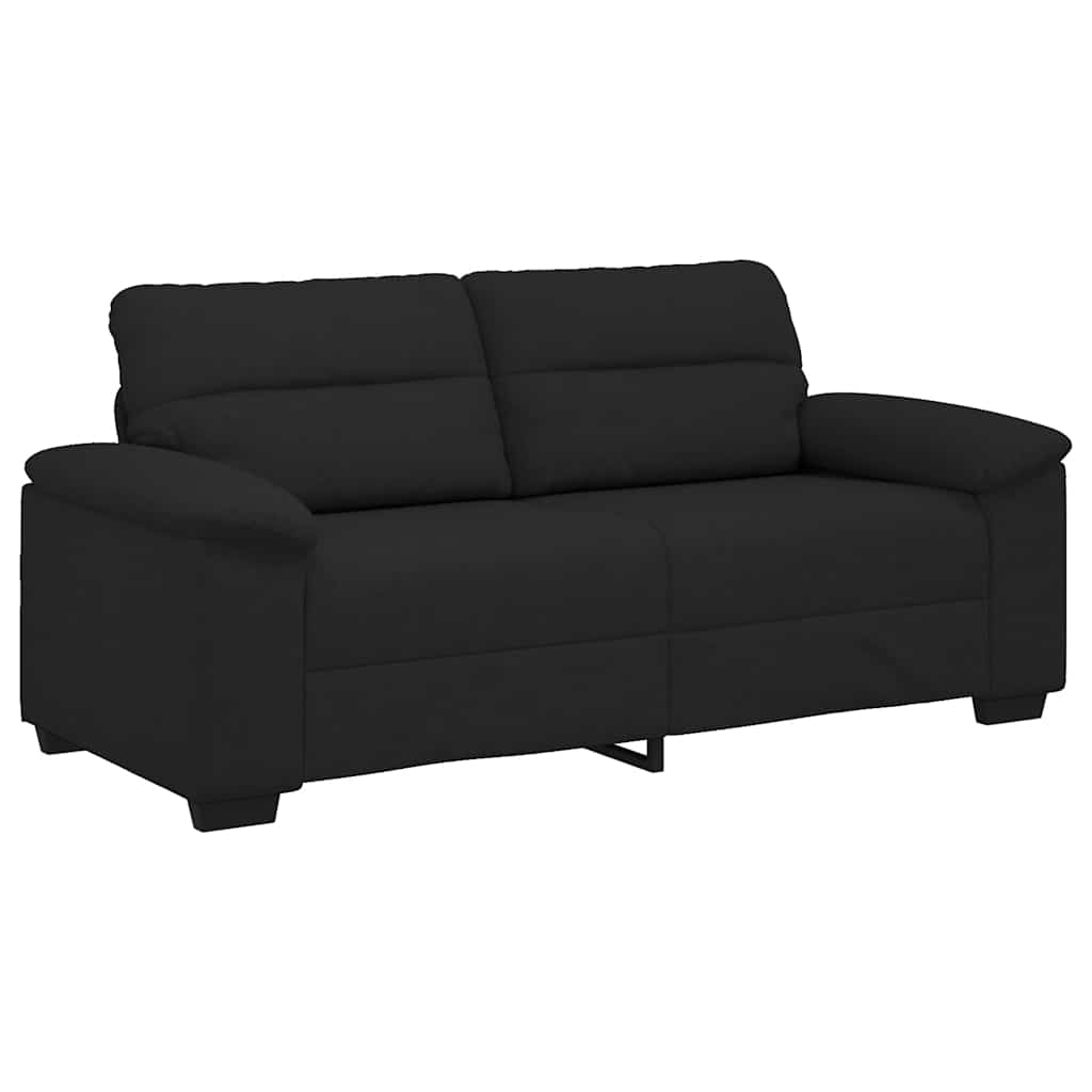 vidaXL Sofá 2 plazas Tela Negro 180x81x84 cm