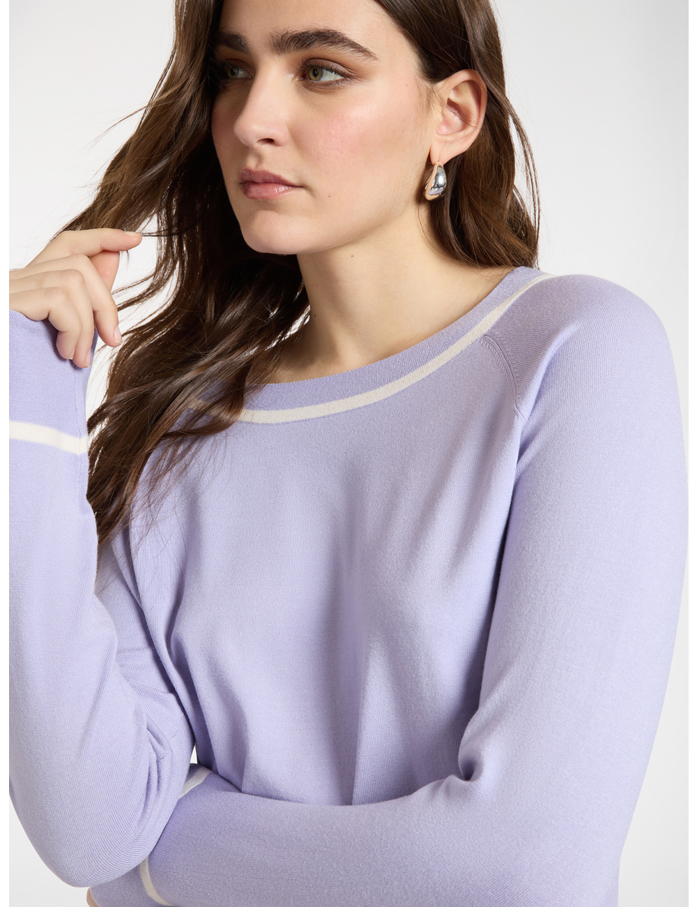 Elena Mirò - Jersey de cuello redondo a rayas