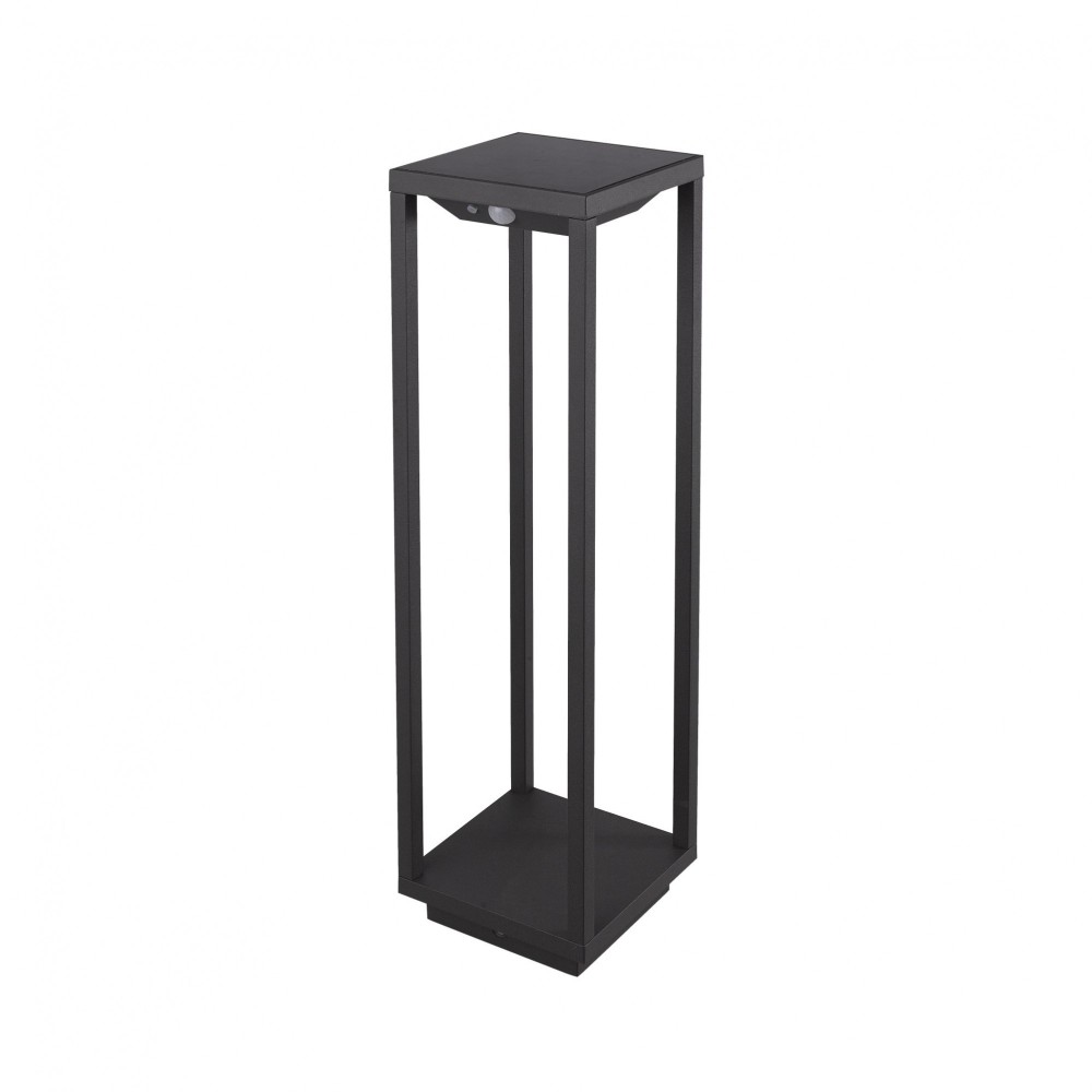 Farol solar gris oscuro para el hogar, 2,2 W, LED, funciona con pilas, IP54, color Zafferano