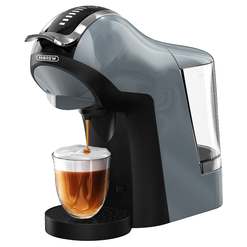 Cafetera de Cápsulas 4 en 1 HiBREW H17, 20 Bares, Reconocimiento Inteligente, 7 Niveles de Agua, 3 Temperaturas, Función Preempapado, Pantalla Táctil, Tanque 1L, Compatible con Nespresso, Dolce Gusto, ESE y Café Molido