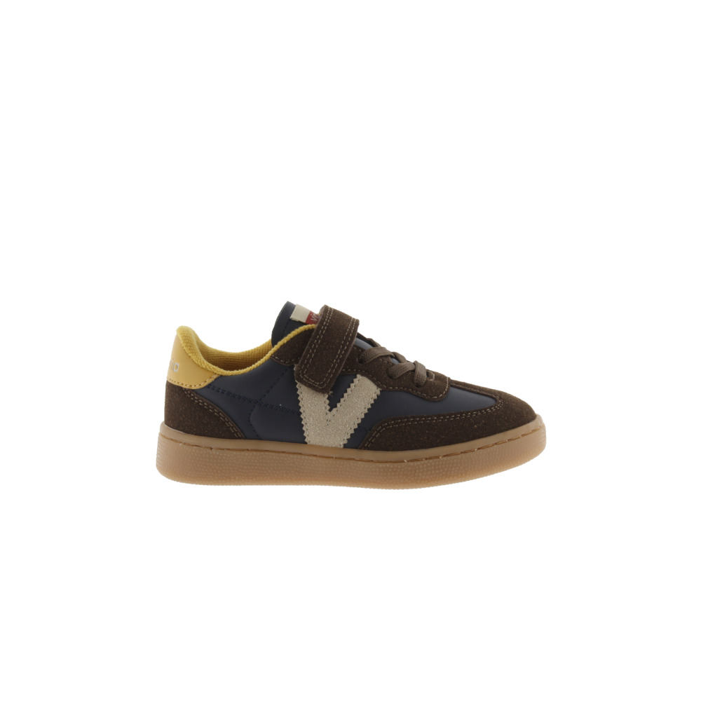 Victoria Oslo Zapatillas de efecto piel con piezas de color y suela caramelo 1256110