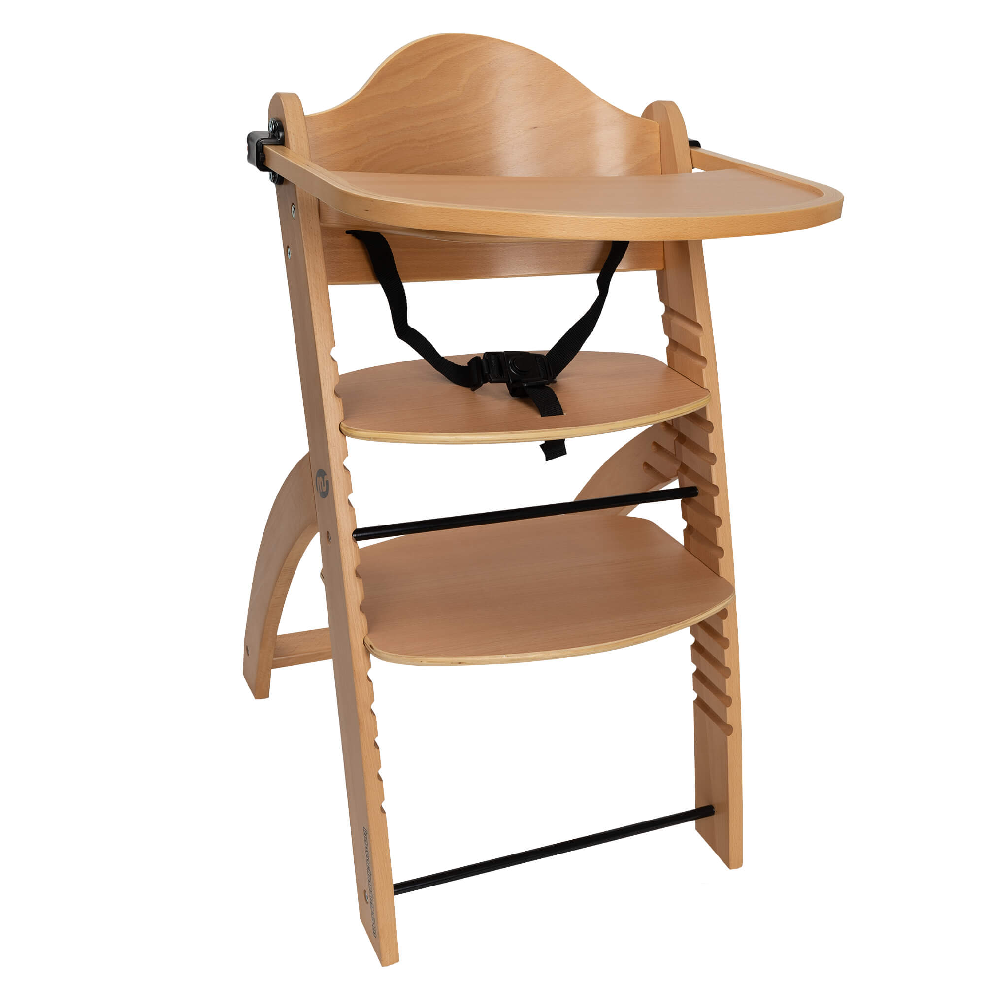 Trona Evolutiva MS de Madera y Silla Infantil en Color Natural