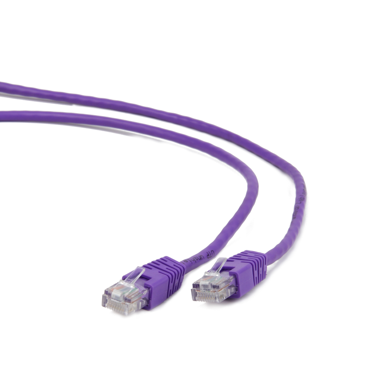 Cable Red Cat5e Gembird UTP Violeta 1m - Alta Velocidad
