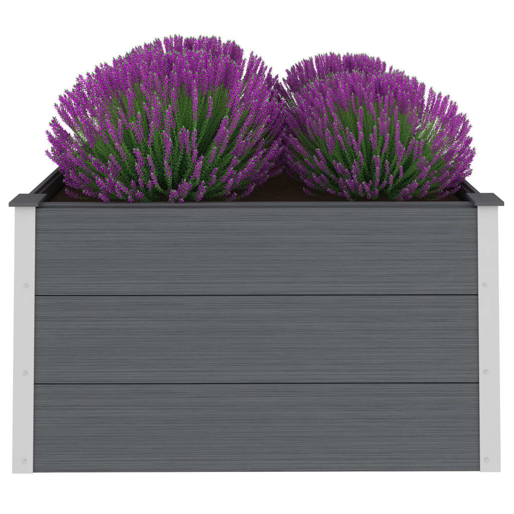 vidaXL Arriate de WPC gris dimensiones 100 x 50 x 54 cm,  100 x 50 x 91 cm,  100 x 100 x 54 cm y mas