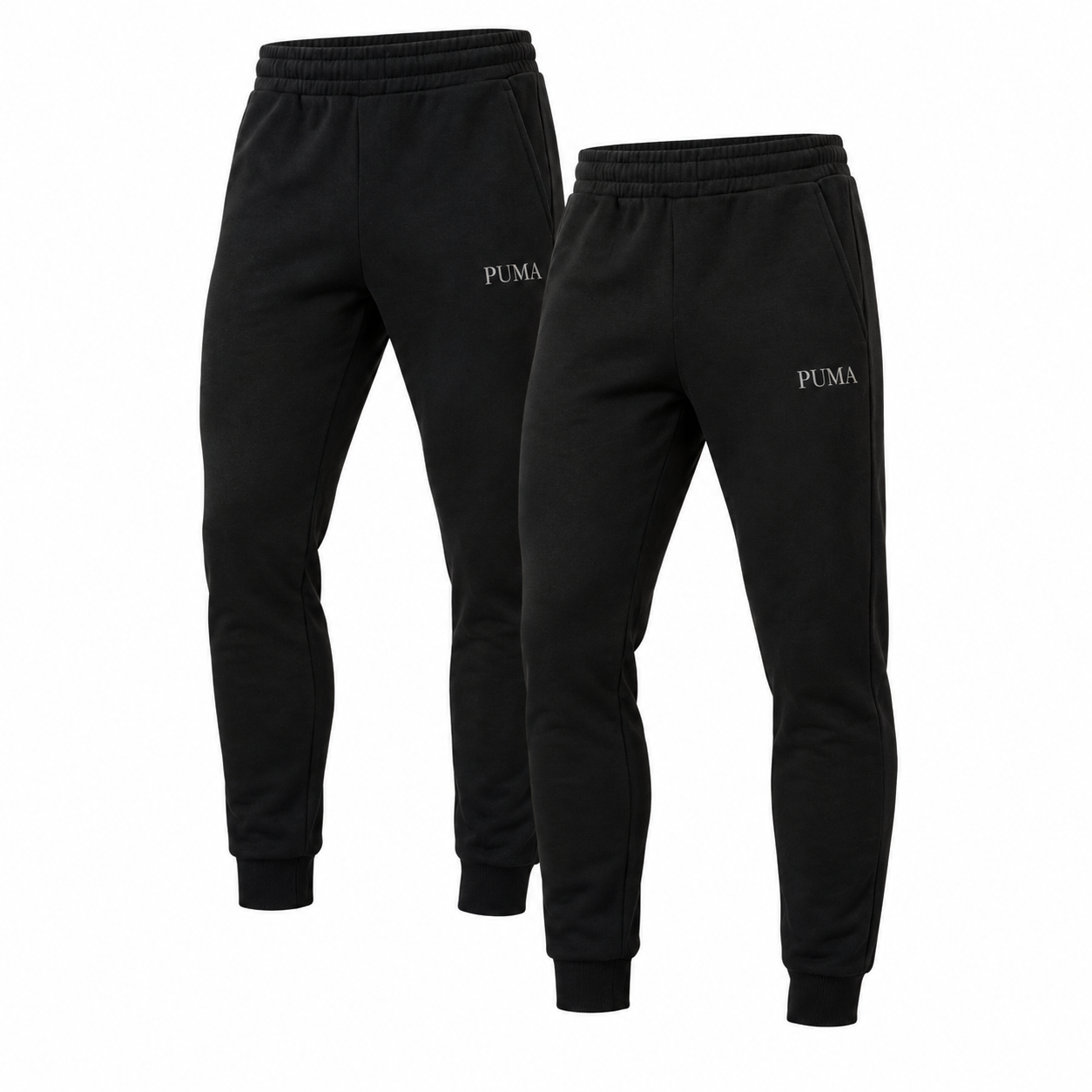 Pack de 2 pantalones deportivos Puma, unisex, color negro