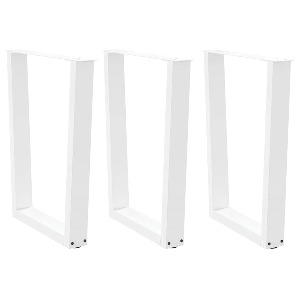 vidaXL Patas para mesa de comedor en forma de V (3 unidades) 70 x (72-73,3) cm, acero