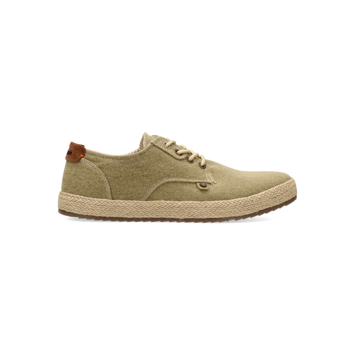 Refresh - Zapatillas casual hombre de lona con cuerda trenzada, suela de goma forrada en yute, plantilla acolchada y extraíble, estilo desgastado, certificadas veganas