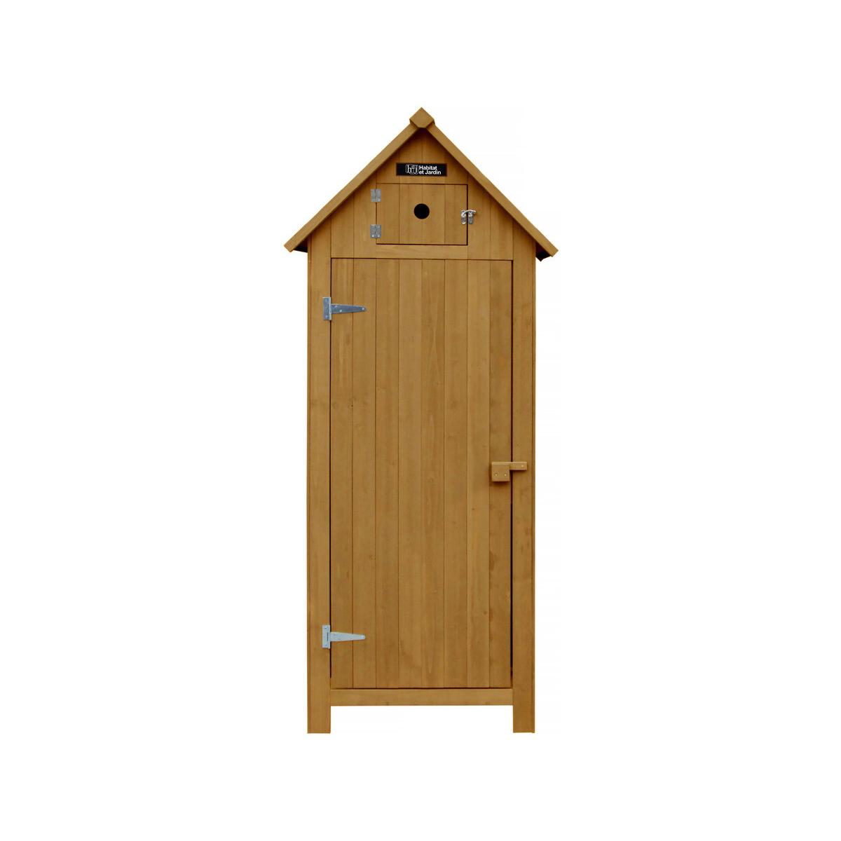 Habitat y Jardin - Armario para Jardin " Cabanon" - 77 x 54.5 x 179 cm - Marron