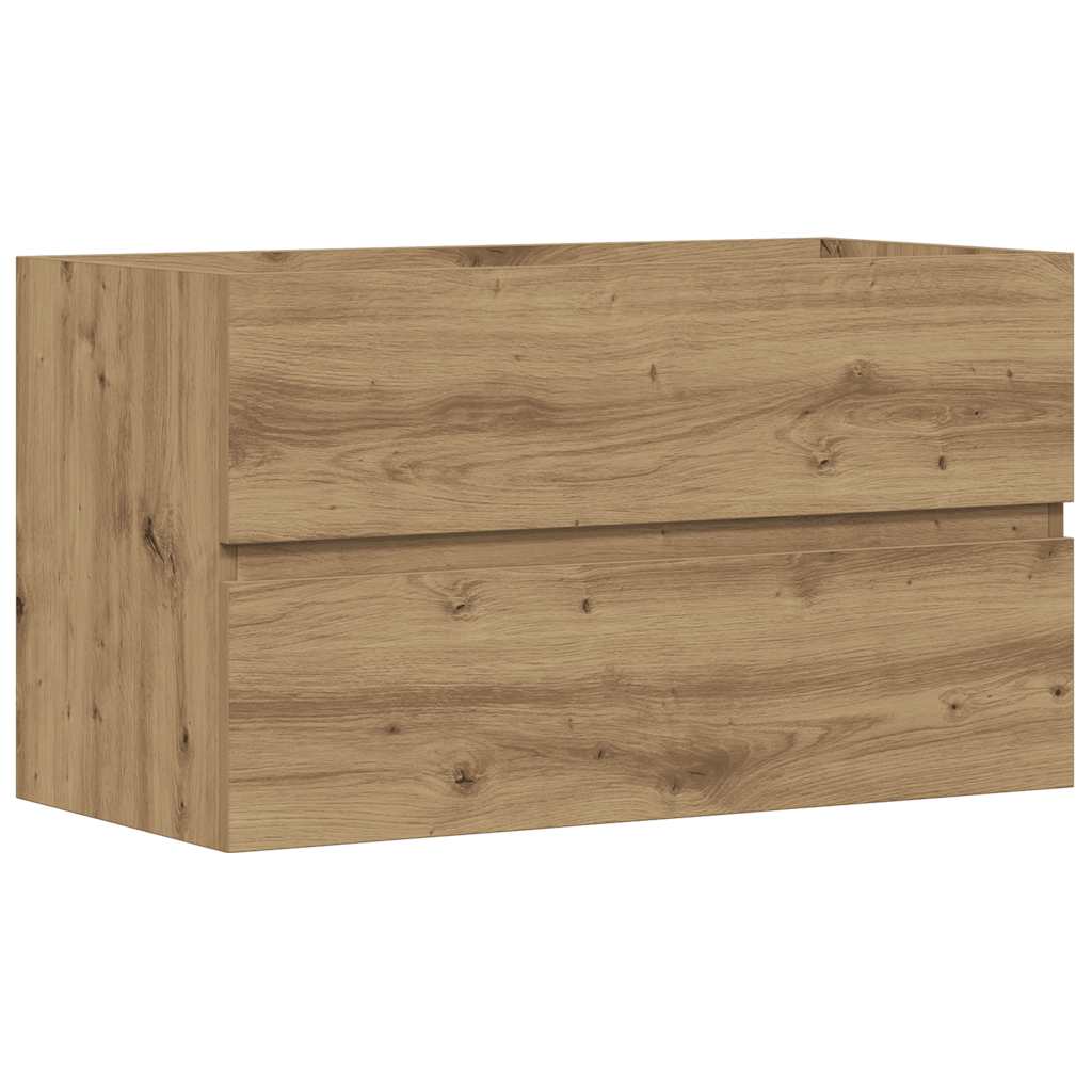 vidaXL Mueble de lavabo madera ingeniería roble artisian 90x38,5x45 cm