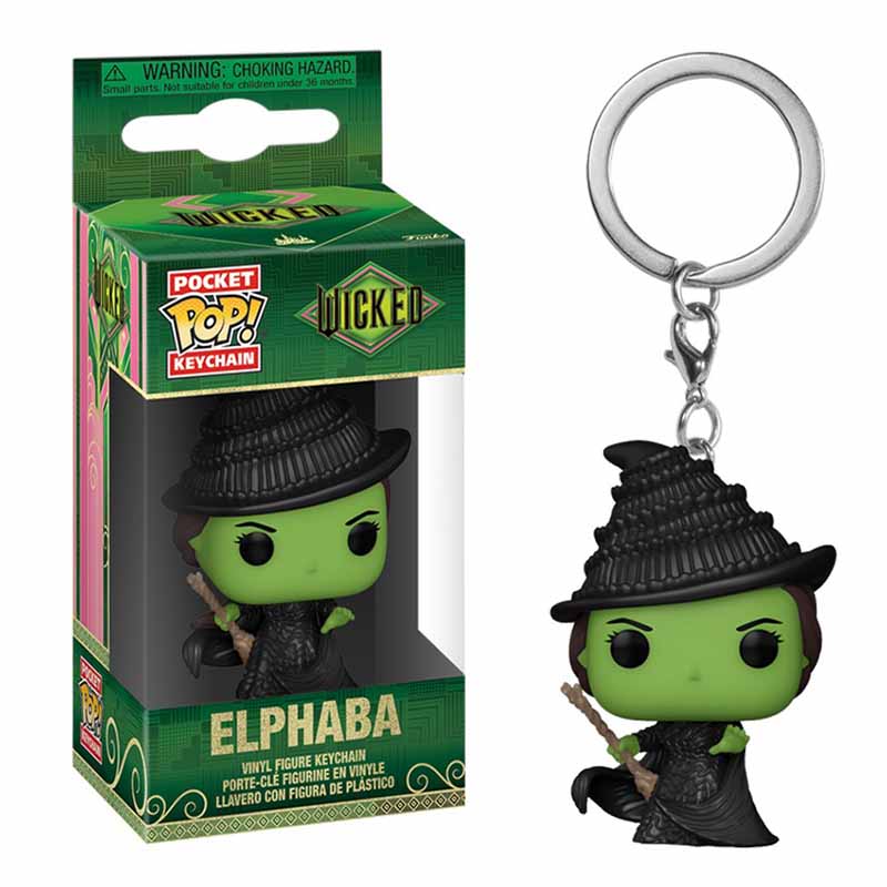 Funko Pop! Keychain Llavero Wicked, Elphaba - Figura de coleccionista, llavero original