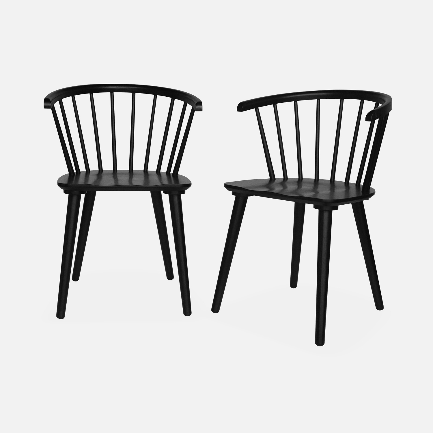 sweeek - Silla de bar de madera, set de 2 , Paula , 51x53x75
