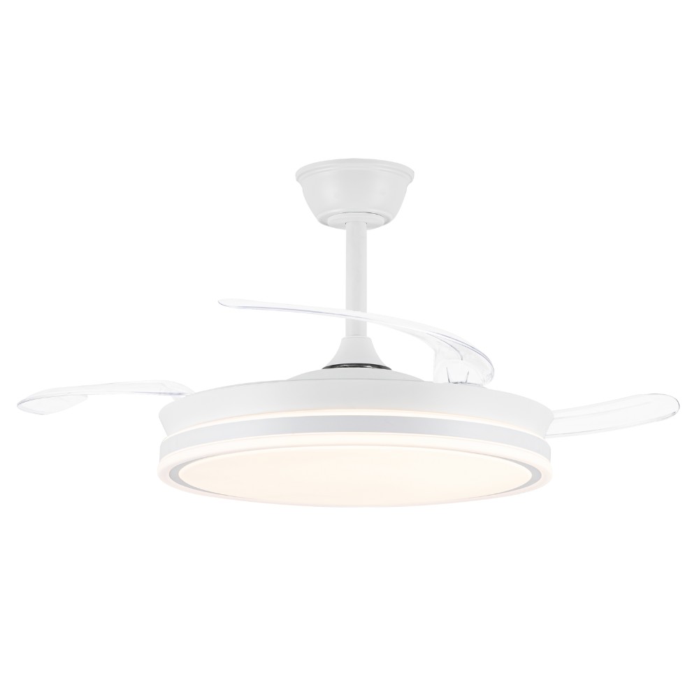 Ventilador de techo BEST SELLER motor DC 6 velocidades, con SMART APP Tecnología Led 72W sistema CCT 7920 Lúmenes, Control remoto con temporizador, LUZ REGULABLE en color e intensidad, MEMORIA motor inverter verano/invierno ultra silencioso.
