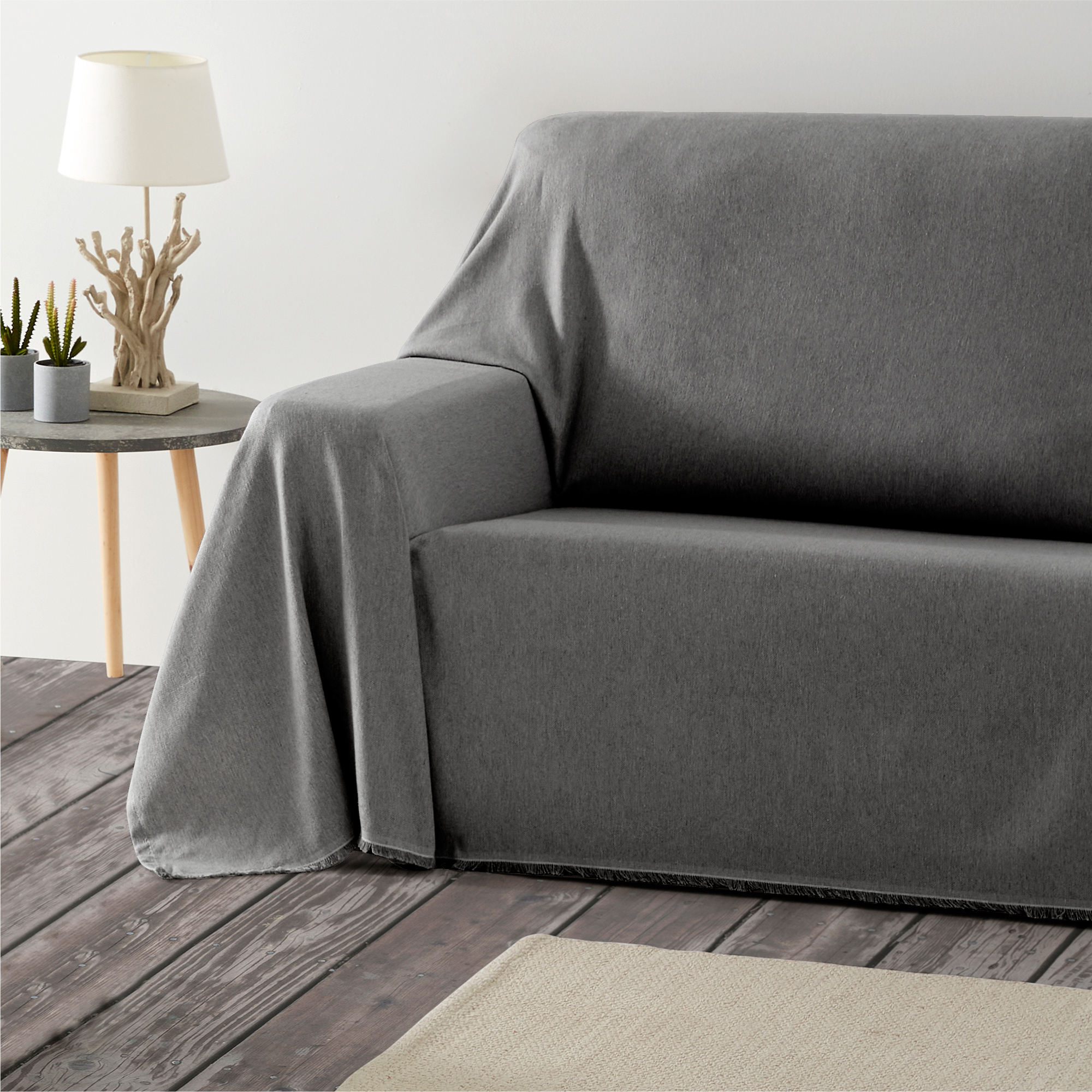 Funda Sofa Pack 2 Colchas Multiusos Vipalia 180x260cm - Algodón Y Poliéster Para  Sofá O Cama Beige Colchas Para Sofas, image size:2000x2000