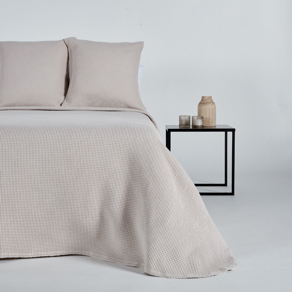 10XDIEZ Colcha algodón nido abeja  107 - Decorativas y acoges para dormitorio