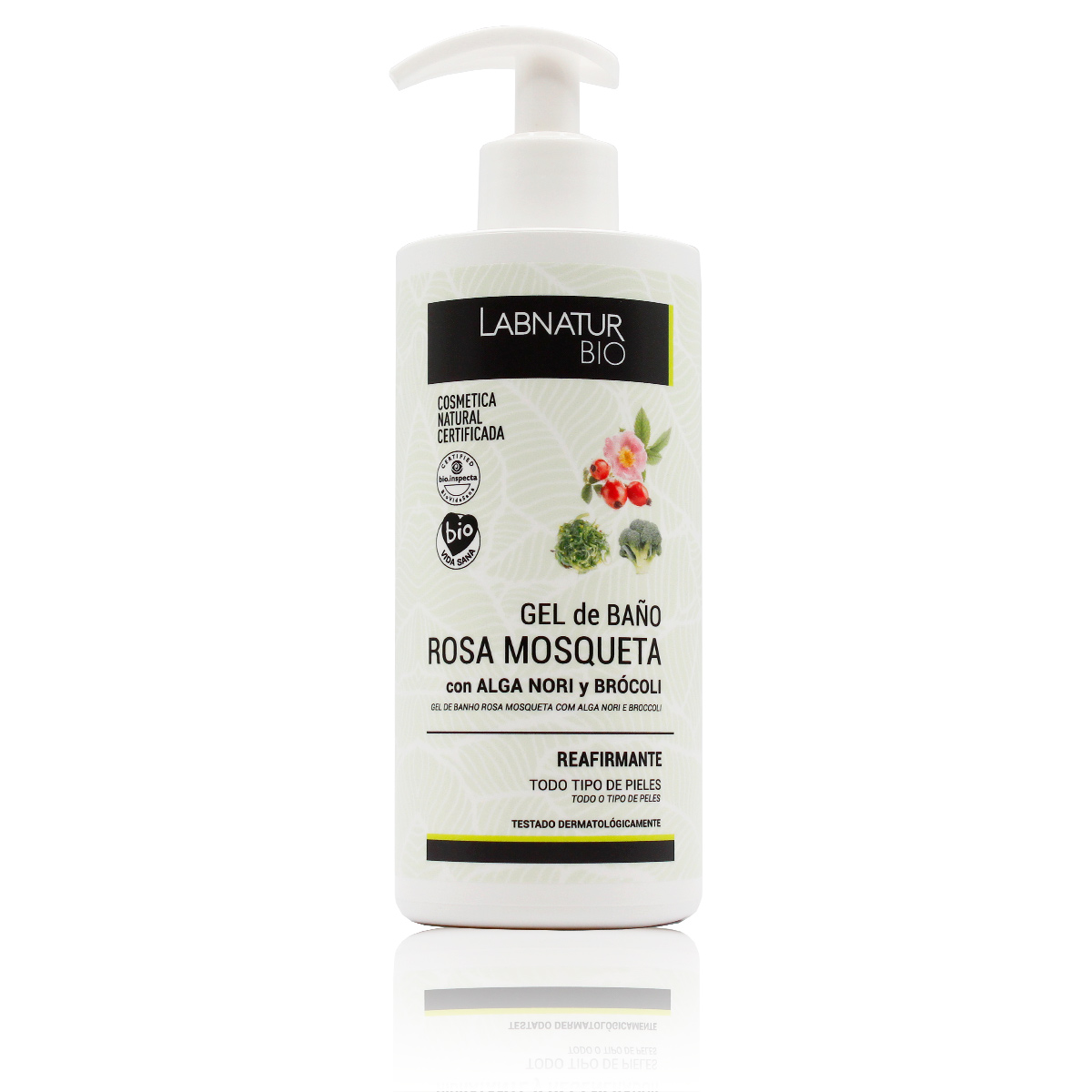 Gel De Baño Rosa Mosqueta, Algas Y Brócoli 450 ml de gel Labnatur