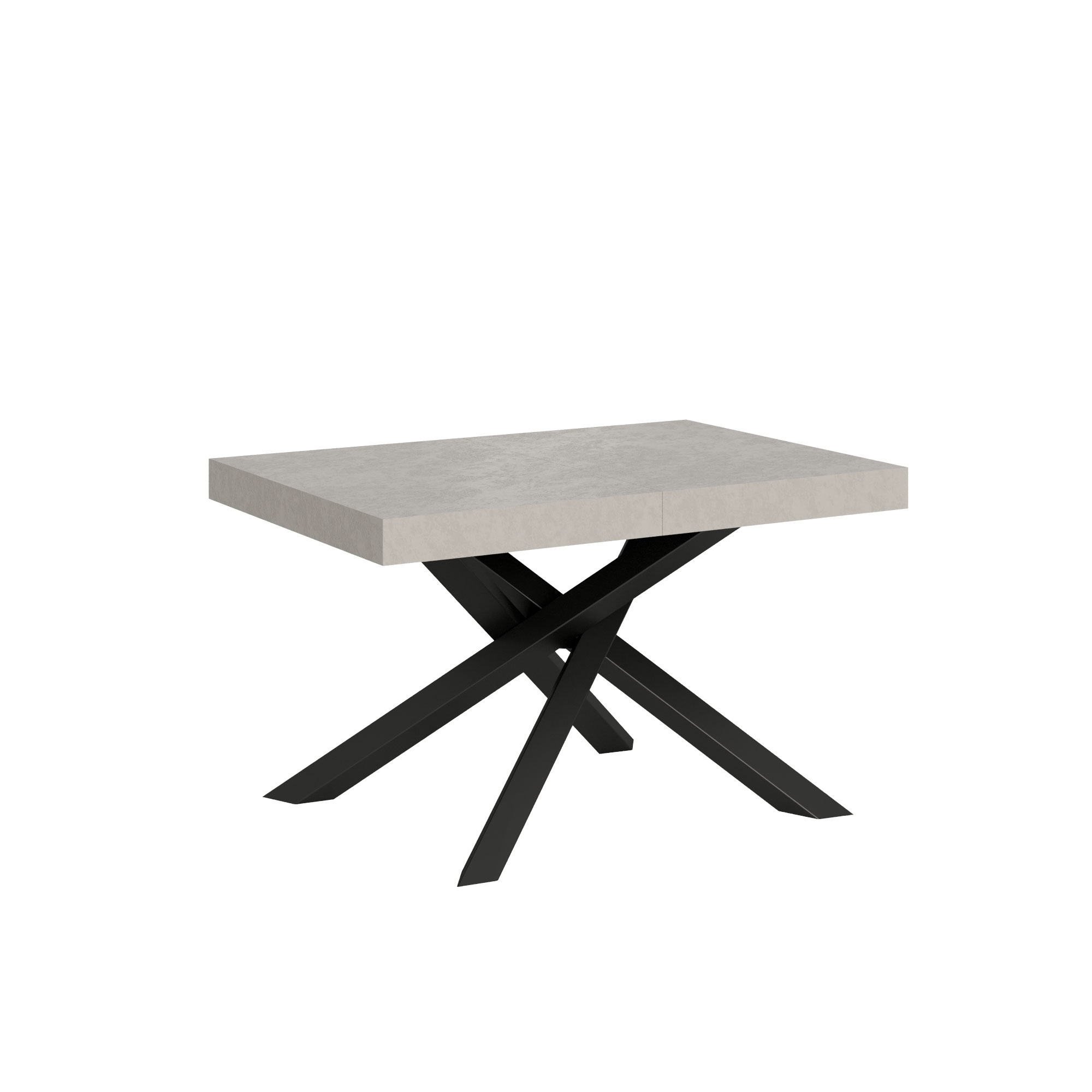 Mesa extensible 120/380x90 cm Volantis patas antracita cachemir - Itamoby