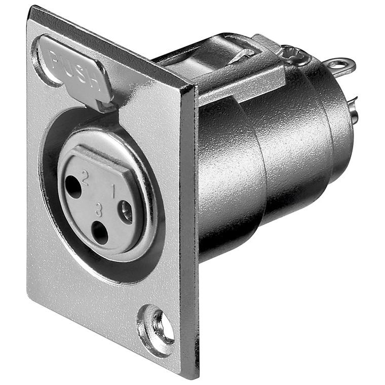 Wentronic XLR 187-3 XLR FM Acero Inoxidable - Conector (Acero Inoxidable)