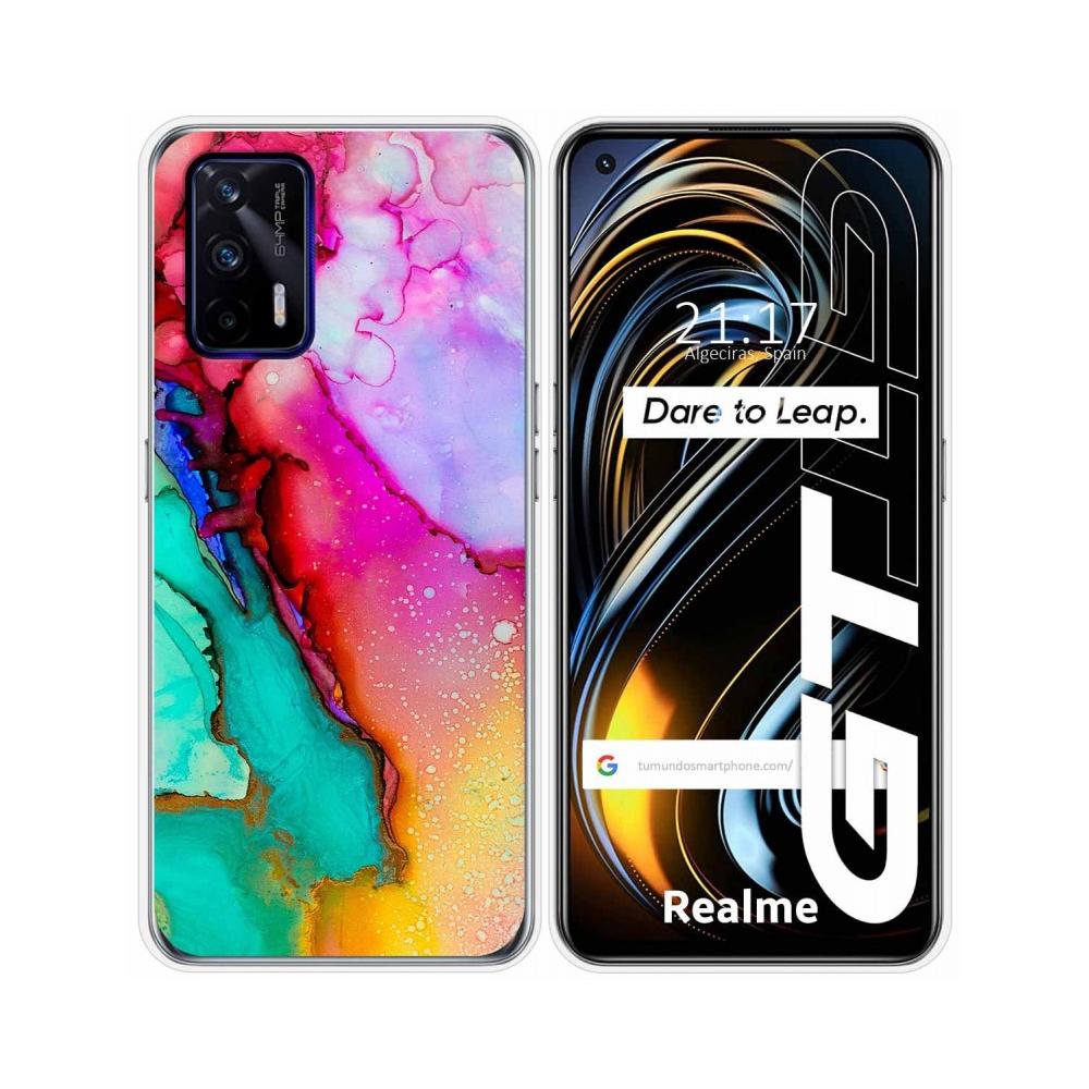 Tumundosmartphone Funda Silicona Realme GT 5G Diseño Mármol 15 Dibujos Personalizada