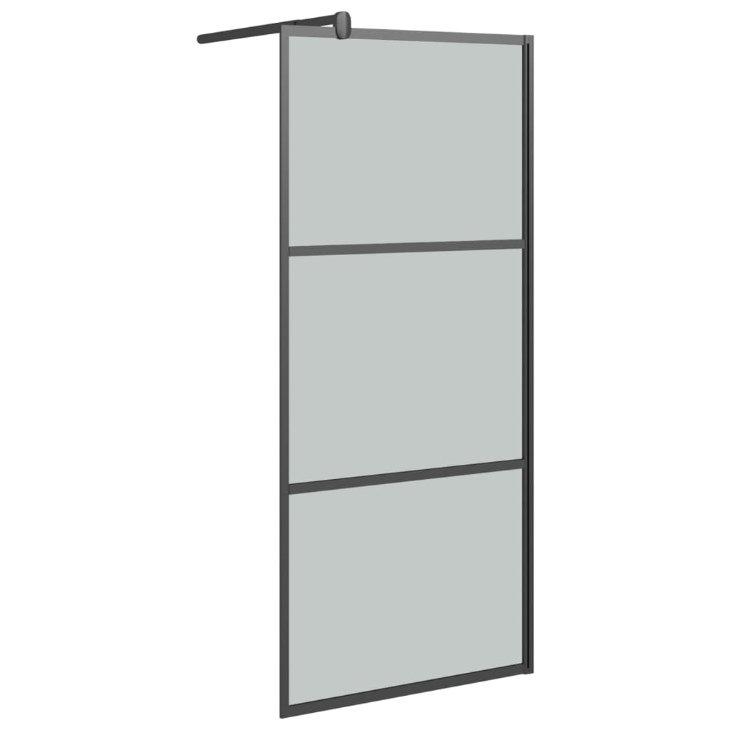 vidaXL Mampara de Ducha Accesible Vidrio ESG Oscuro Negro Cuarto Accesorios Dimensiones 80 x 195 cm,  90 x 195 cm,  100 x 195 cm y mas