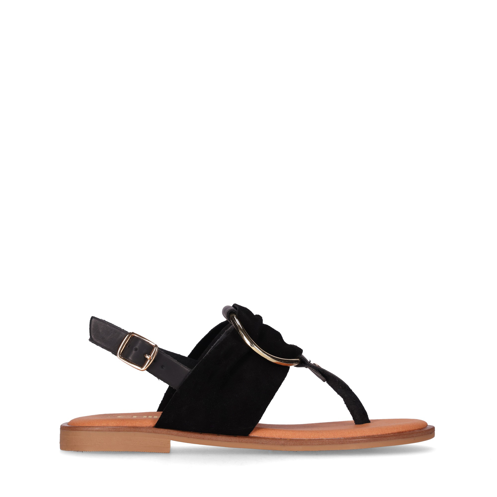 Chika10 Leather MUSAKA 07 Sandalias Planas Negro/Black