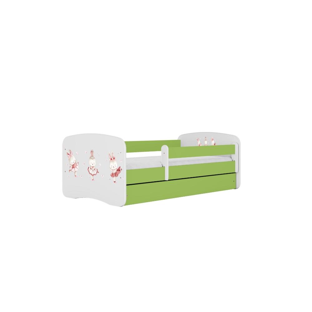 Cama 140 x 70 cm Kocot Kids BabyDreams Dancing Bunnies Green