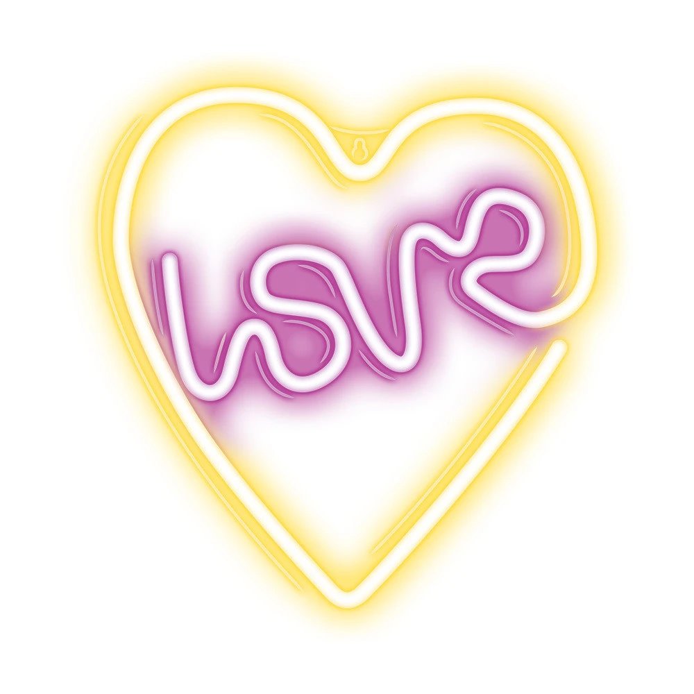 Iluminación Smart Home Lámpara neón LED LED USB 9 W Abierta Forma Love Heart Forever RTV100308 | 20 IP