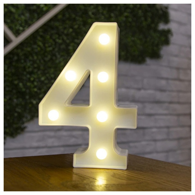 ZeMo - ZEMO - Luz LED de noche 3D, 26 letras, 0-9 números, símbolos, luces colgantes de pared, decoración para fiesta de cumpleaños, boda, día de Navidad