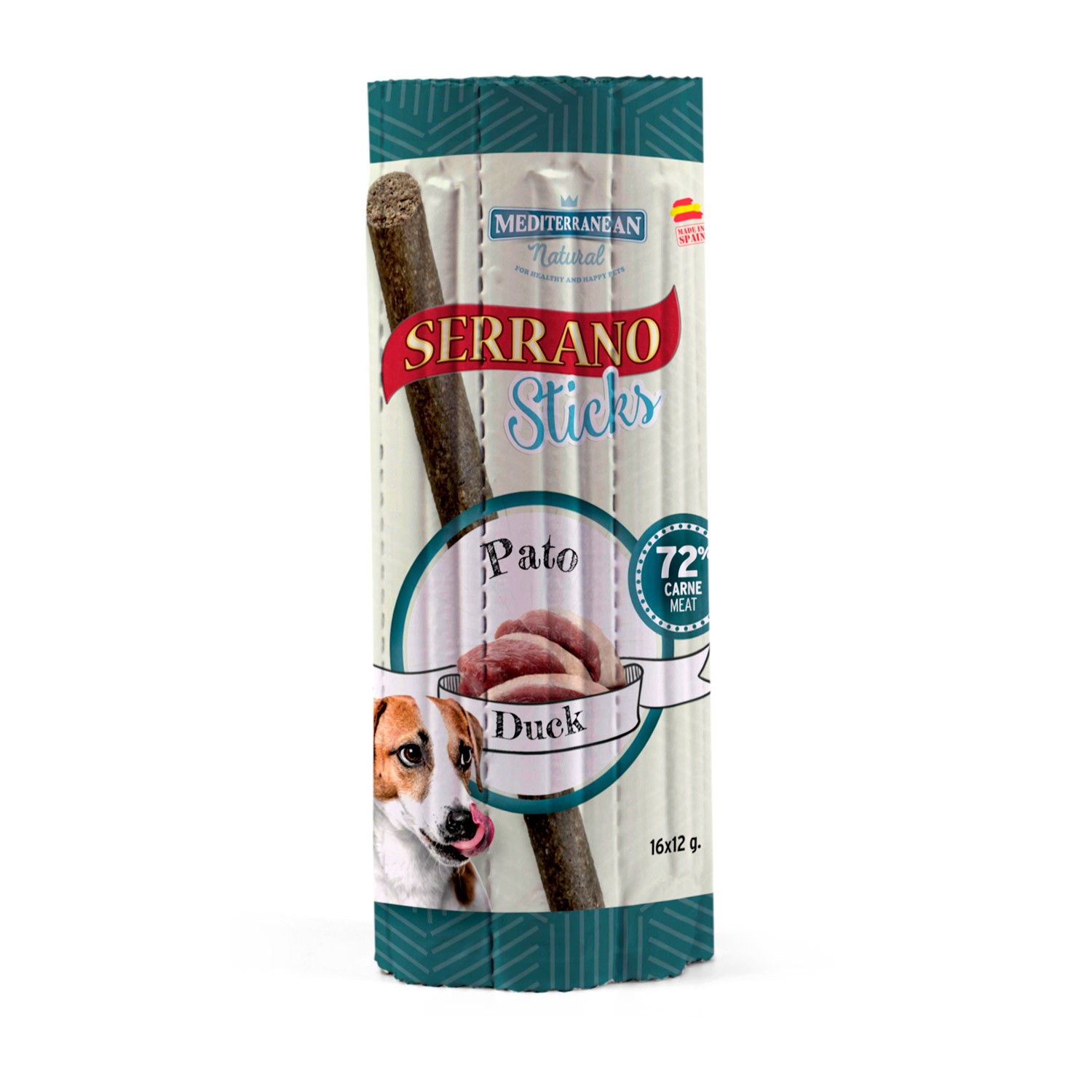 MEDITERRANEAN NATURAL Sticks Serrano Pato - Pack de 10 unidades