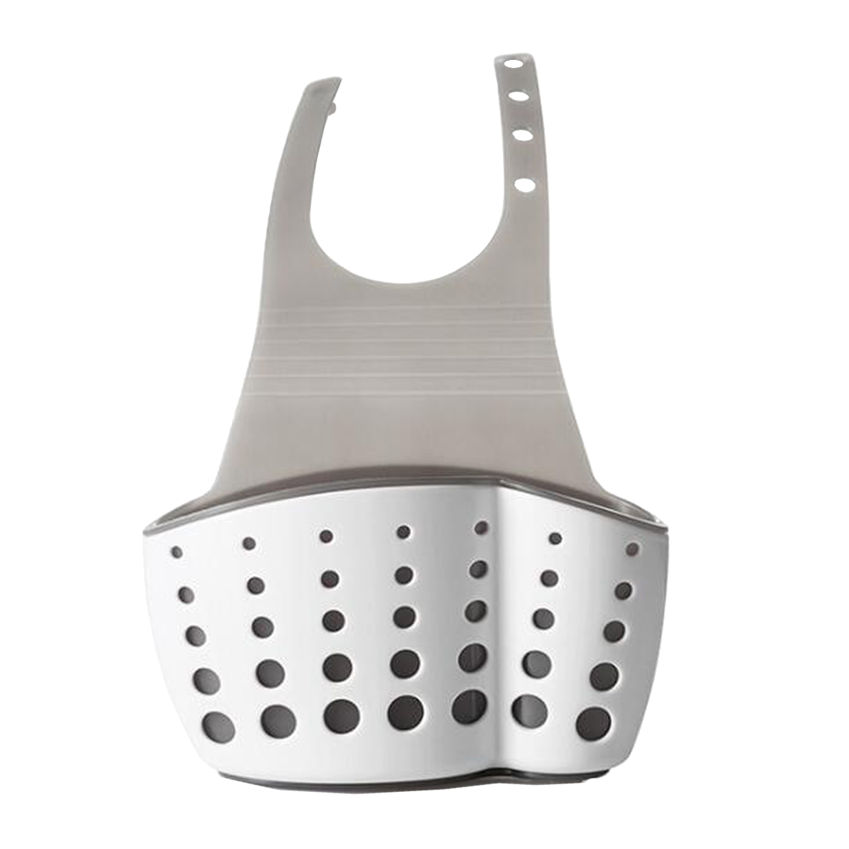 Resistente cesta organizadora de la marca Jocca para la cocina, el baño o la lavandería con una gran asa adaptable a diferentes soportes o grifos