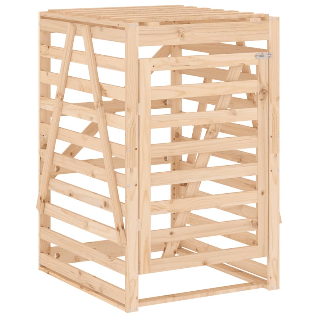 vidaXL Cobertizo para cubos de basura madera pino 84x90x128,5cm Multicolor