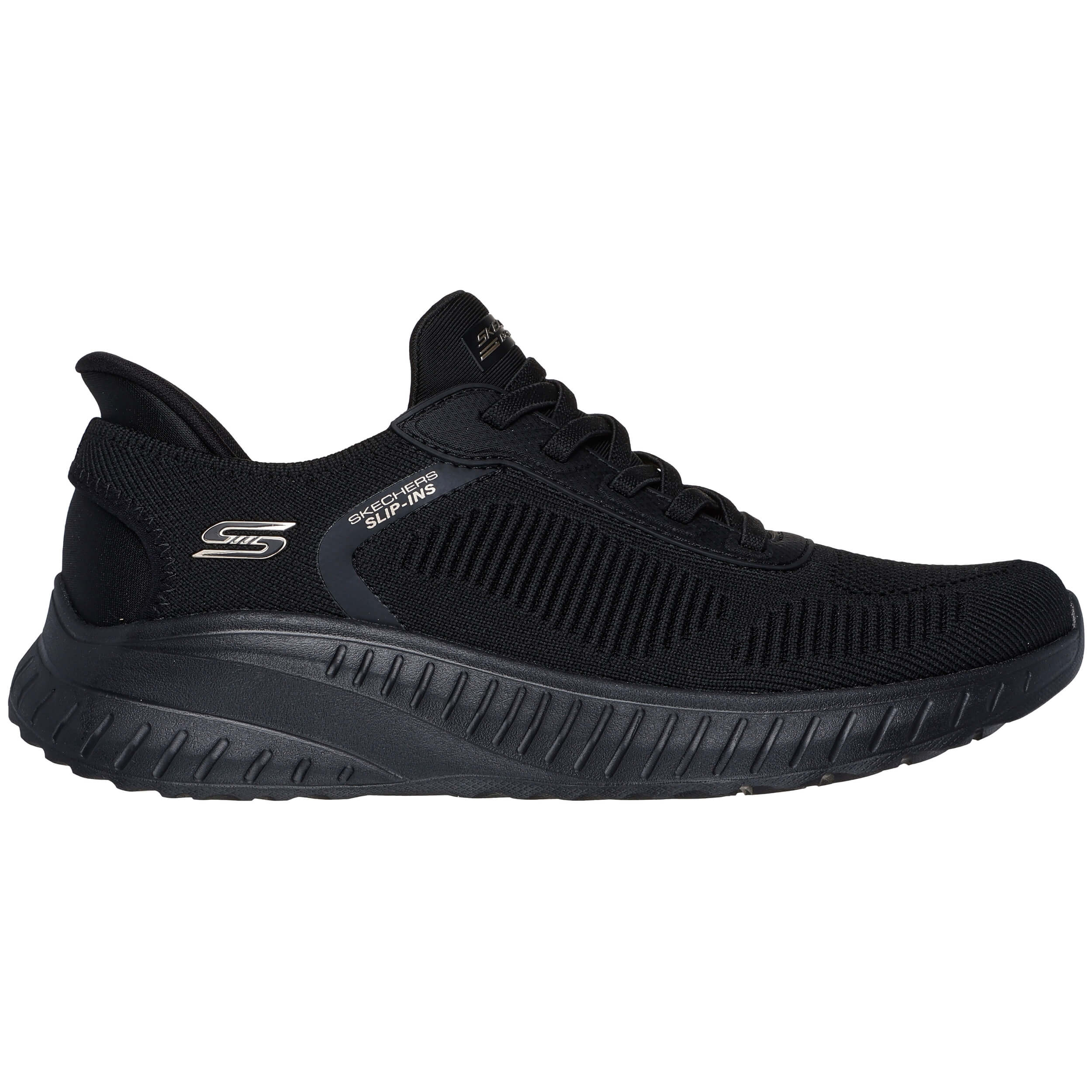 Calzado Skechers modelo Bobs Squad Chaos - Current Mu en color Negro