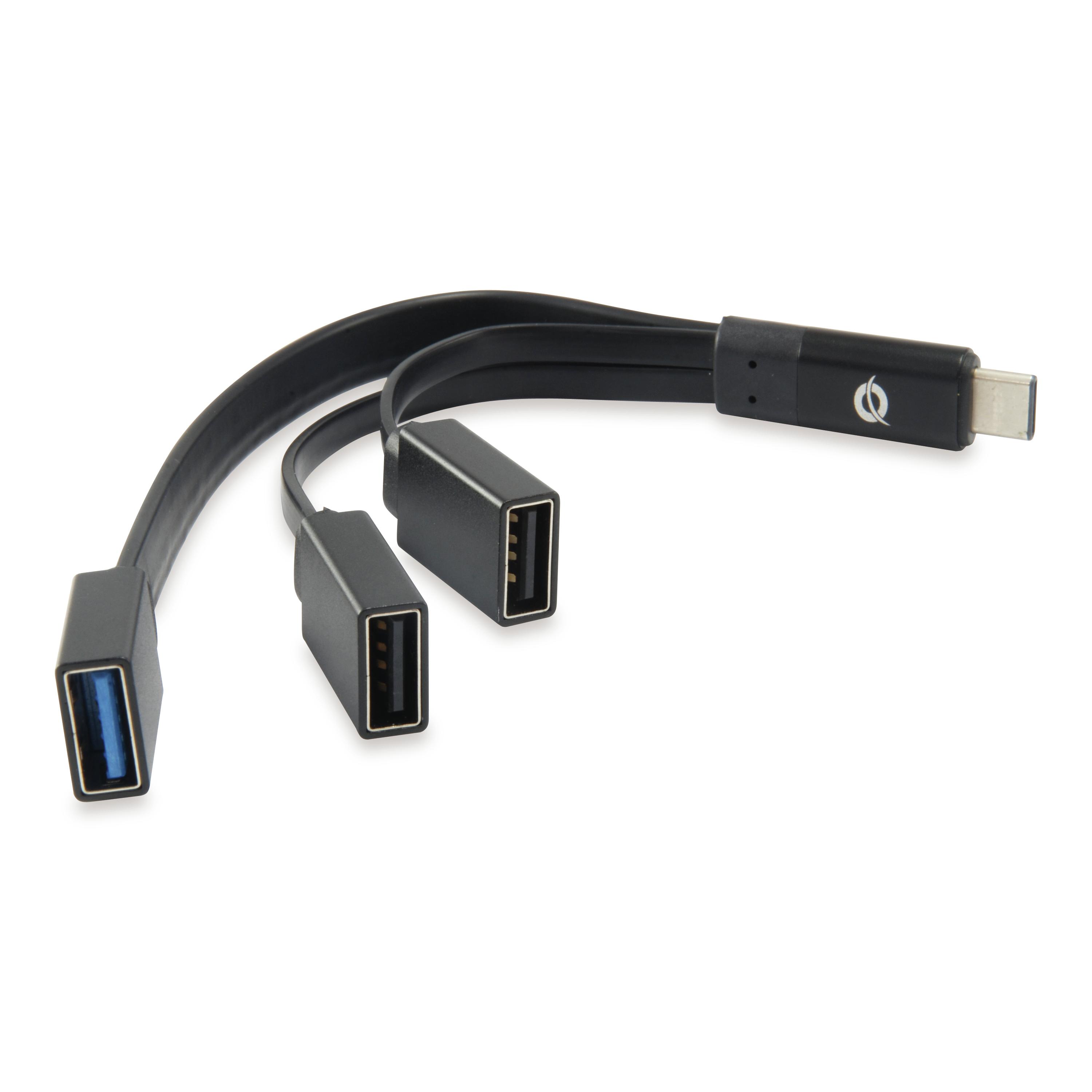 Conceptronic HUBBIES 01B nodo concentrador USB 3.1 (3.1 Gen 2) Type-C 5000 Mbit/s Negro