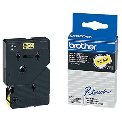 Brother TC601 - Cinta laminada (ancho: 12 mm, longitud: 7,7 m)