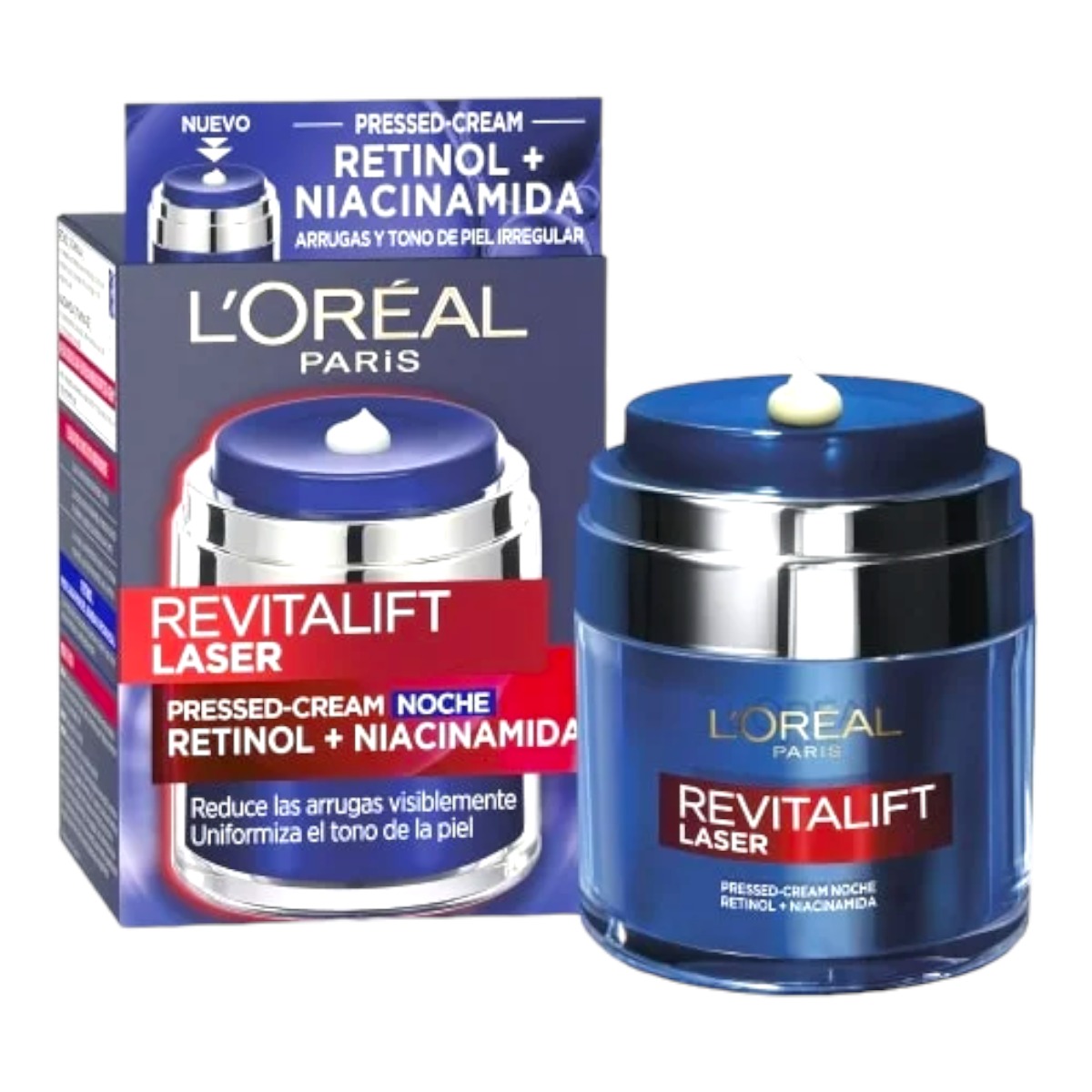 L'Oreal París Maquillaje - L'ORÉAL PARIS Revitalift Laser  Crema facial antiarrugas con Retinol + Niacidamida Noche 50 ml