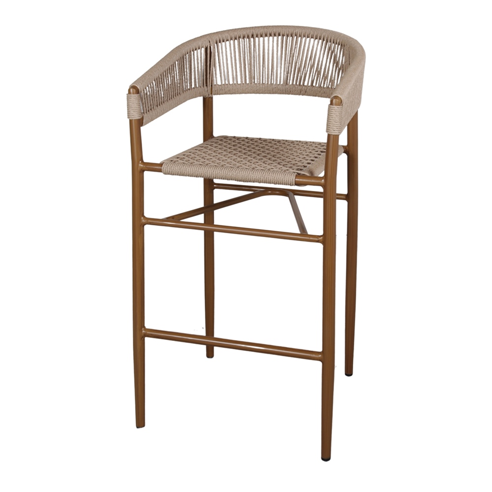 Taburete Alto De Cuerda Y Metal Martins - Misterwils Furniture For Free Souls 57x107x58