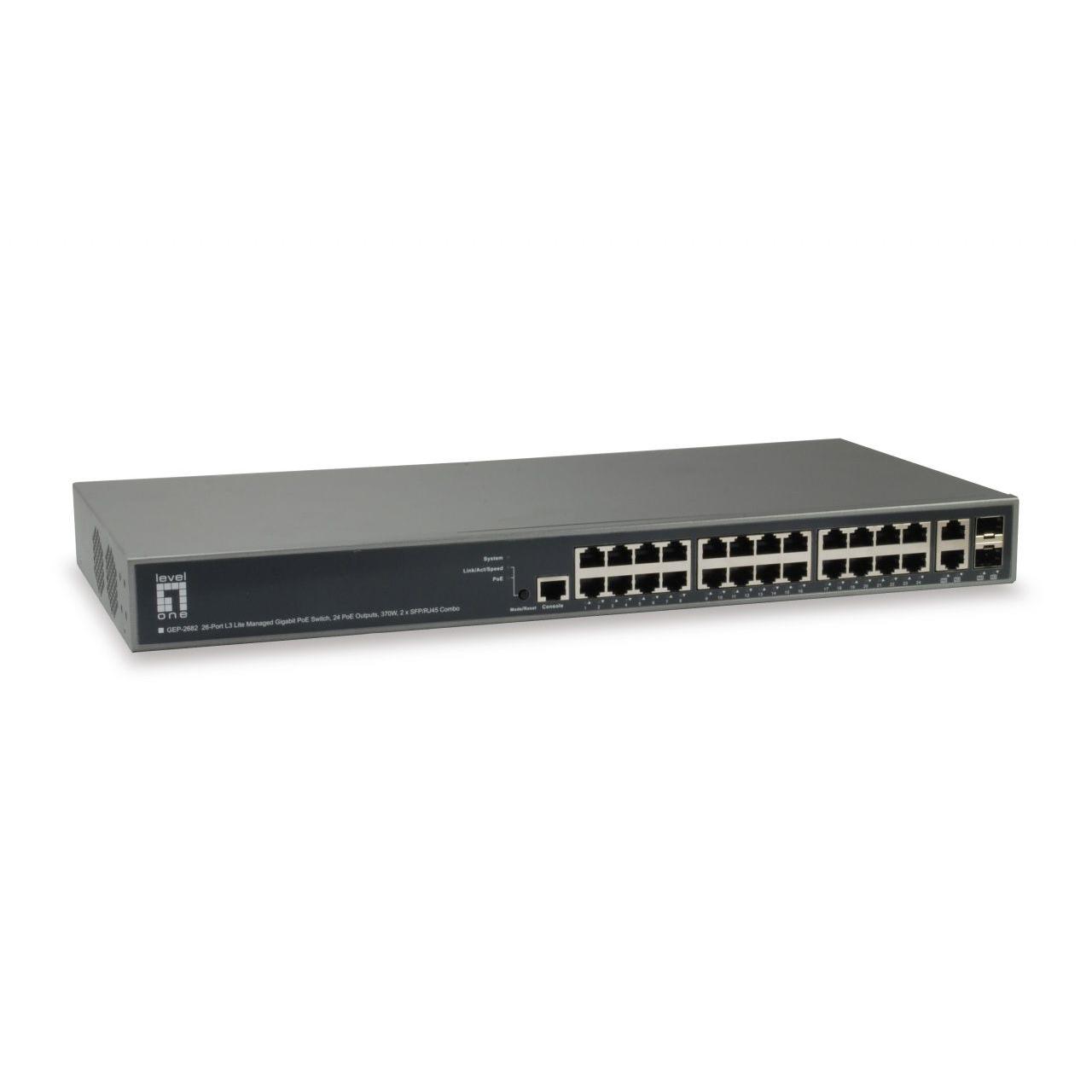 HUB SWITCH PUERTOS 8 LEVELONE LO GEP-2682  | 10/100 MBPS, FULL/HALF-DUPLEX,, GRIS