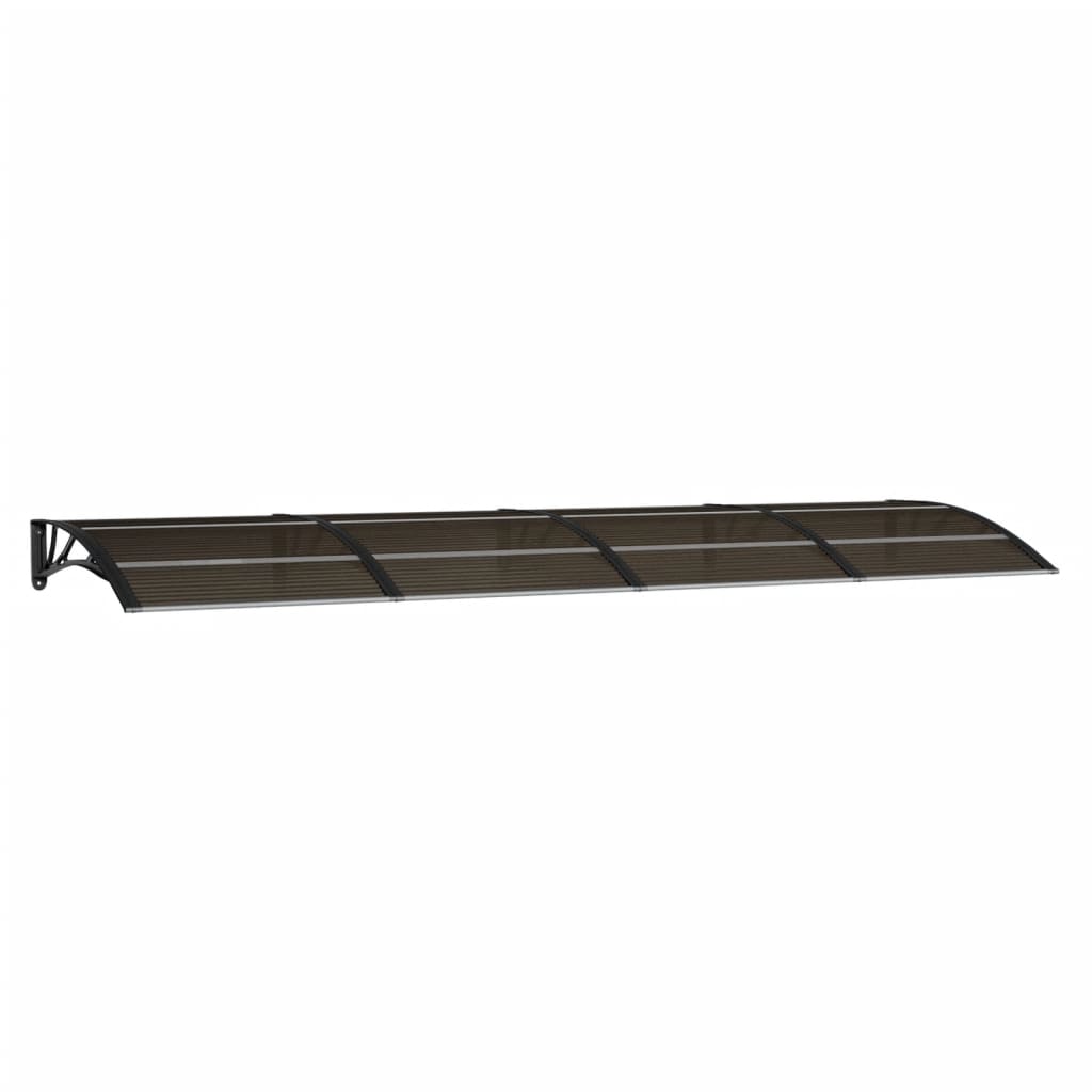 Vidaxl Marquesina de Puerta de Policarbonato 350x100 Cm Color Negro y Transparente - Protección Rayos UV